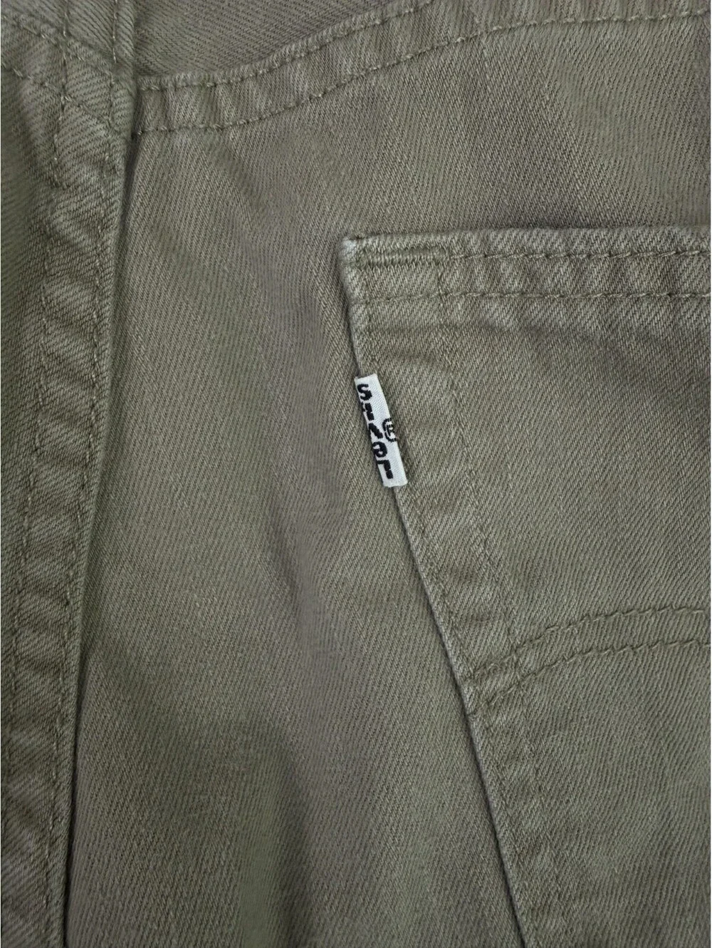 Levis 505 Mens 33 x 30 Jeans Regular Fit Straight Leg Tan White Tab